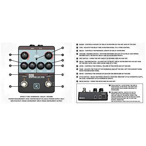 DDR Drive Delay Reverb Guitar Effect Pedal G6179