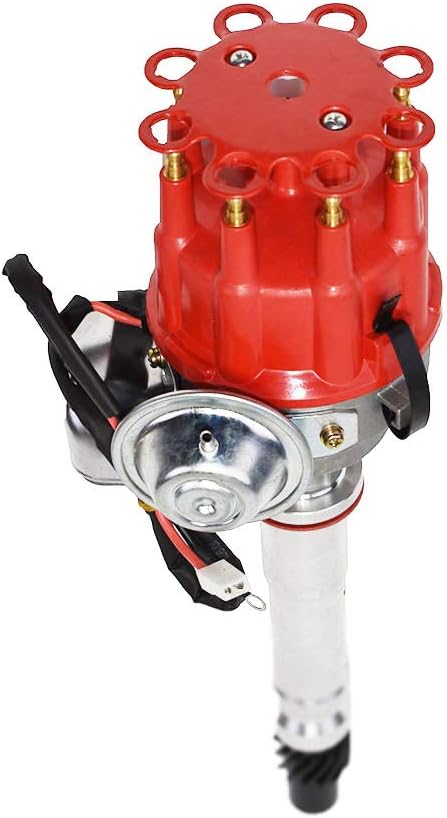 Red Cap Distributor with 8.0mm Spark Plug Wires and Coil Wire V41030