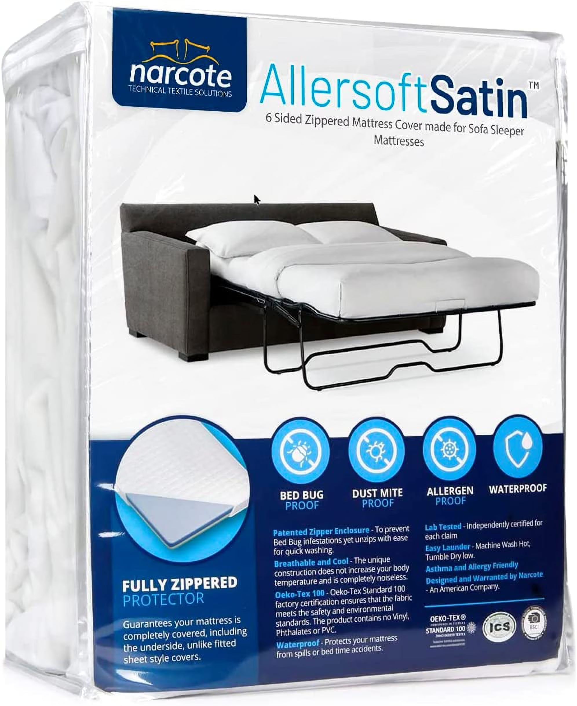 Queen Sleeper Sofa Mattress Cover with Secure Locking Zipper, 4 Pack J206