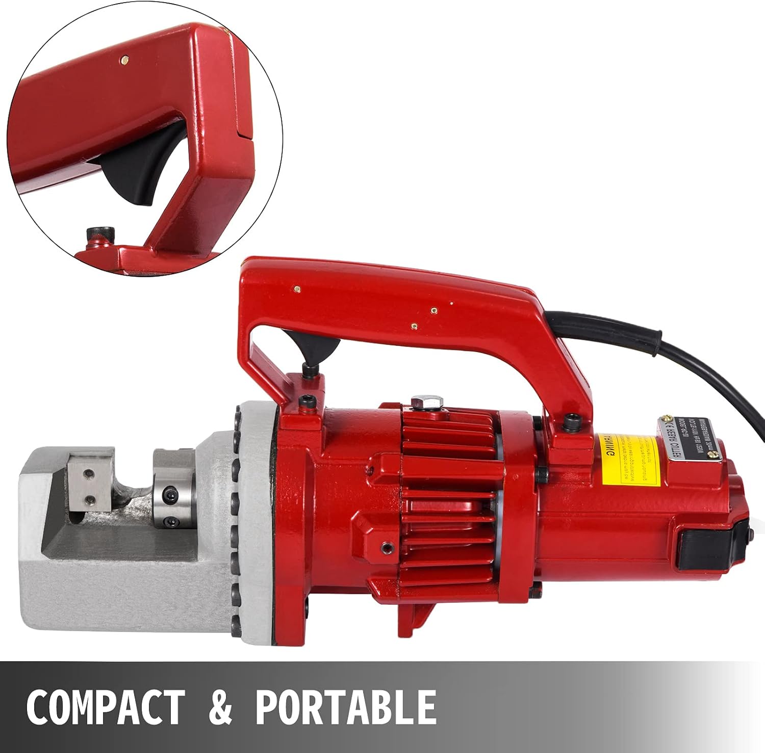 Rebar Cutter, 1250W Portable Electric Rebar Cut 3/4" 20mm #6, 110V H17539