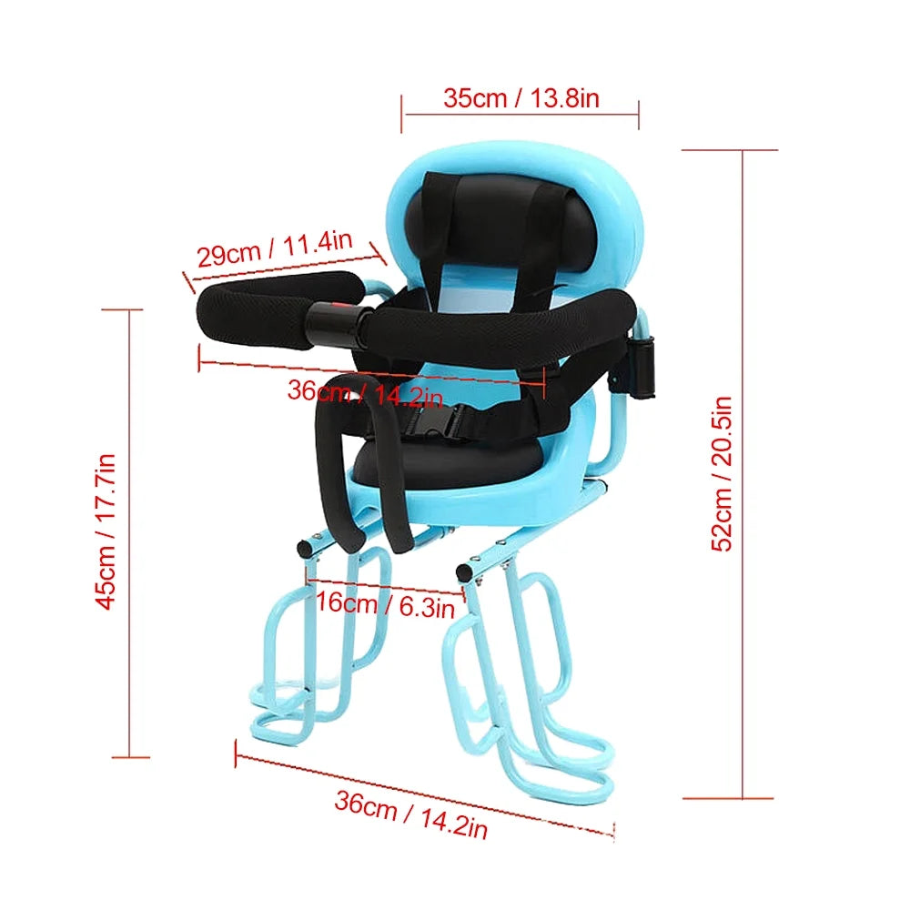 Child Bike Seat Rear Mounted Seat Carrier for Toddlers 6M-6Y Hold up to 77lbs Q231