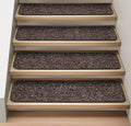 Set of 12 Attachable Indoor Carpet Stair Treads - Pebble Gray - 8 in. x 27 in. C49254