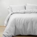 Light Gray Linen Full/Queen Duvet & Sham Set Y1654