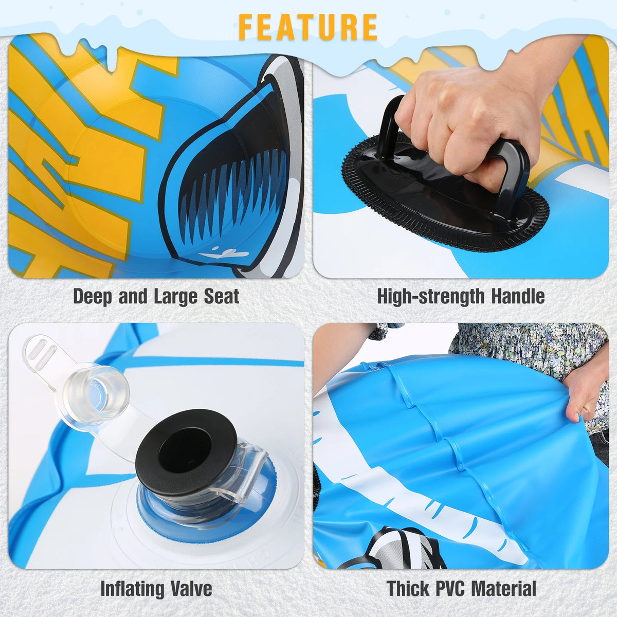 47 Inch Inflatable PVC Snow Tube R590
