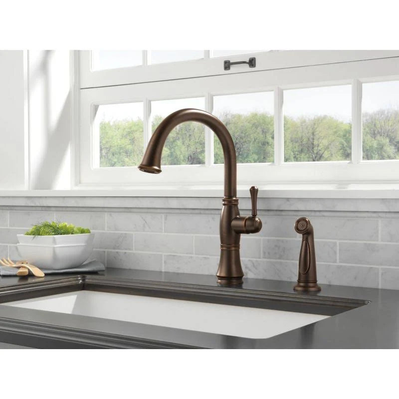 Single Handle Kitchen Faucet with Spray Venetian Bronze W824995