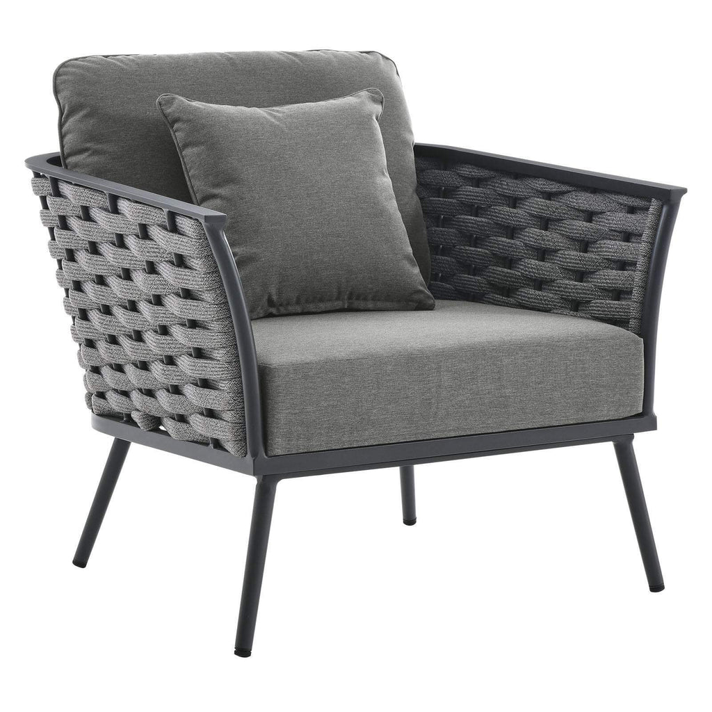 5 Piece Outdoor Patio Aluminum Sectional Sofa Set in Gray Z562059