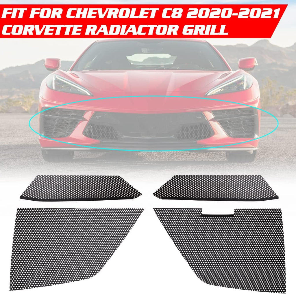 Black Aluminum Car Radiator Grille Vent Set Q886656