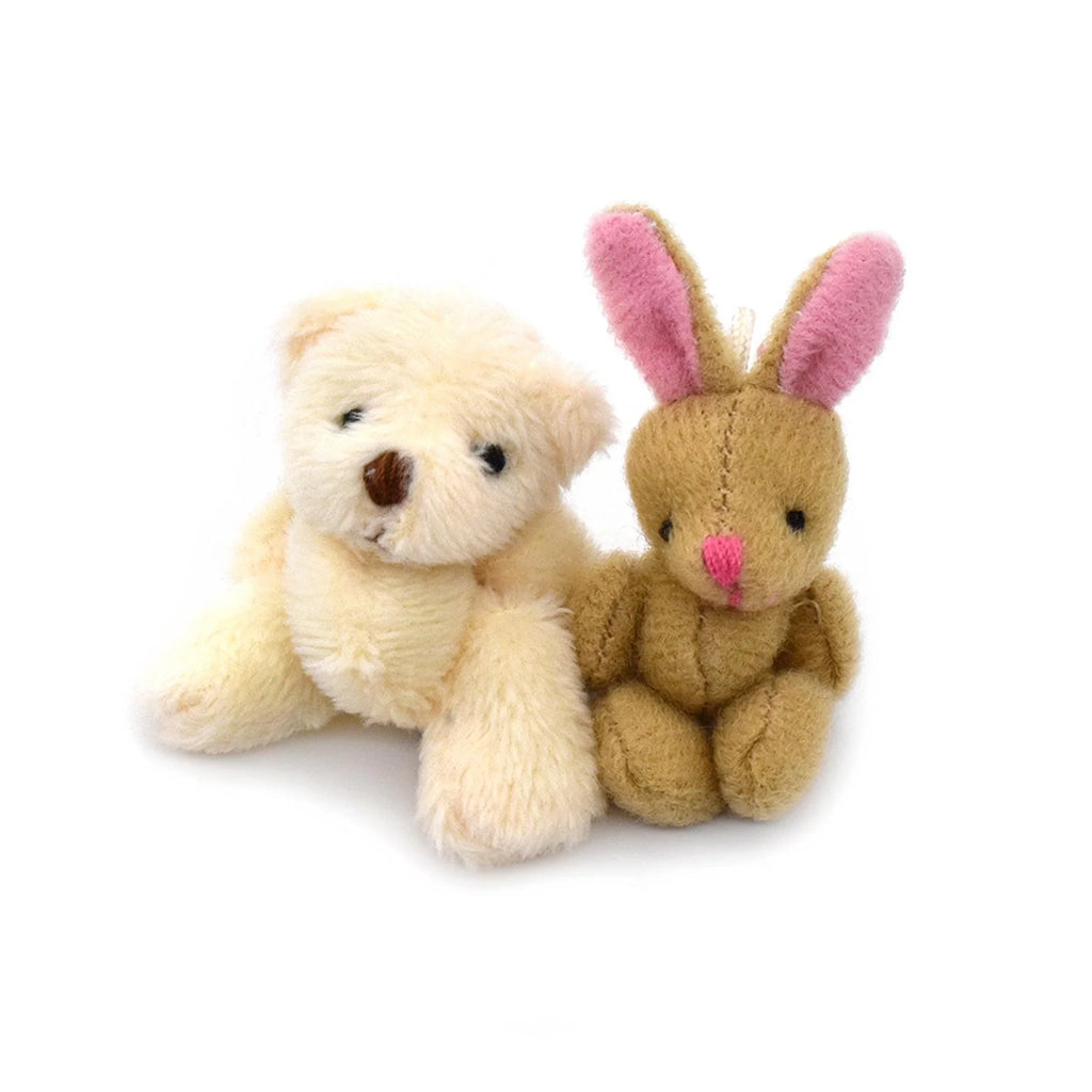 Mini Joint Bear/Rabbit Plush Dollhouse Decor Toys N2527