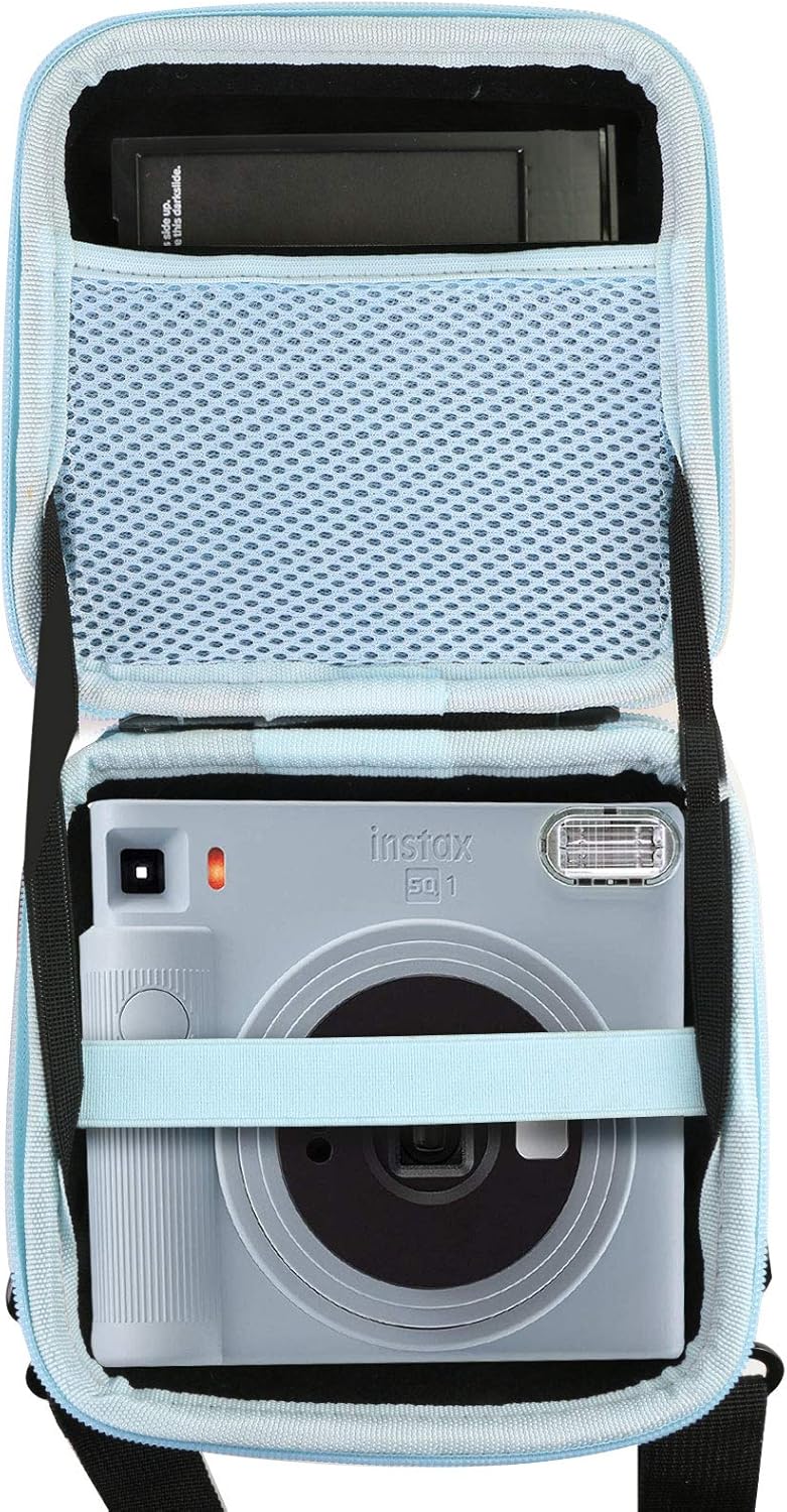 Hard Carrying Case for Fujifilm Instax Square SQ1 Instant Camera (Inside Blue) L884