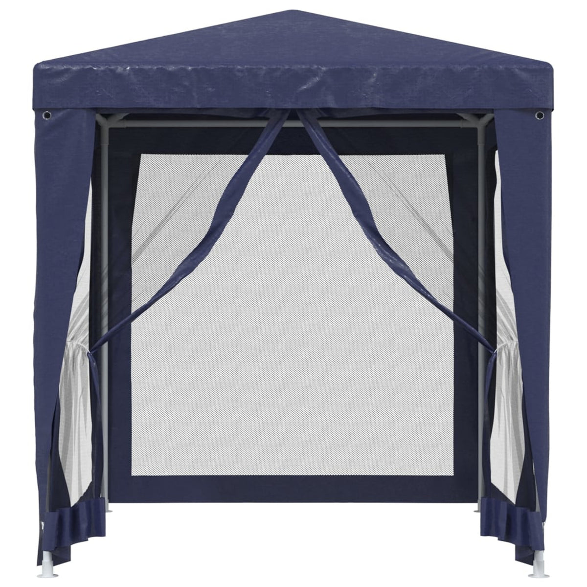 Blue Party Tent 4 Mesh Sidewalls 6.6'x6.6' HDPE T1098