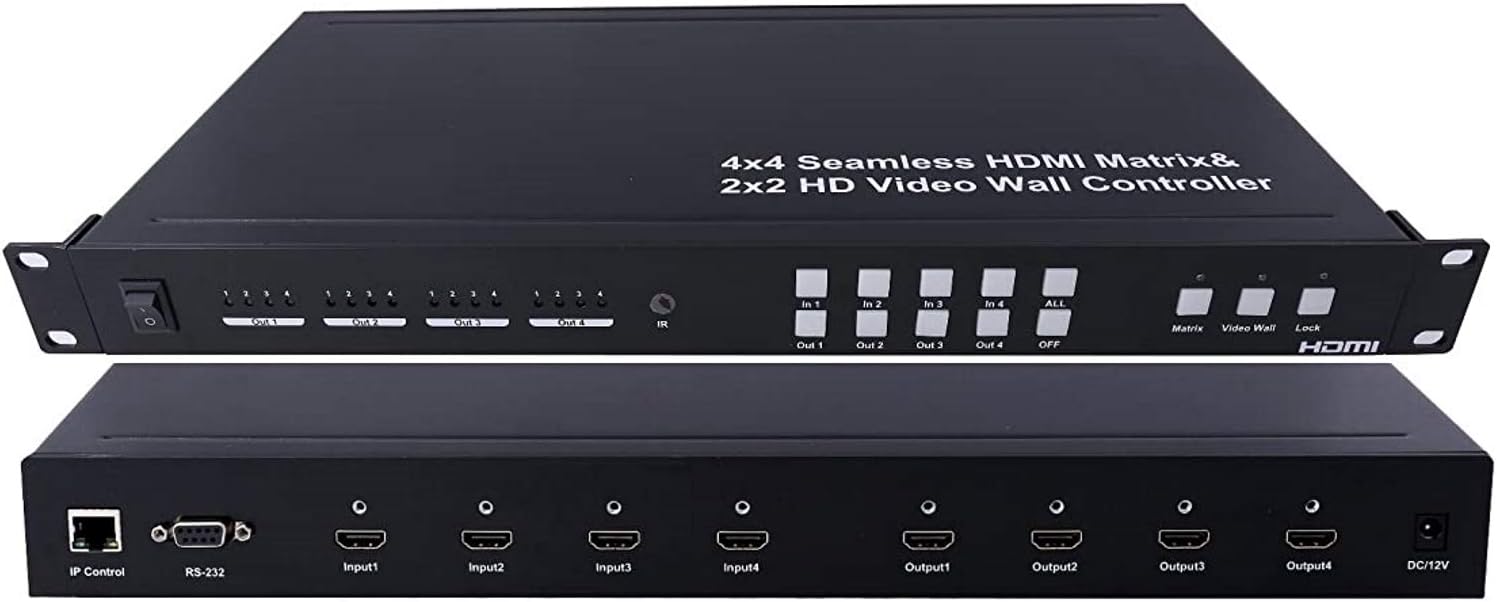 2x2 Video Wall 4x4 HDMI Matrix Switcher Processor 1080P O4262