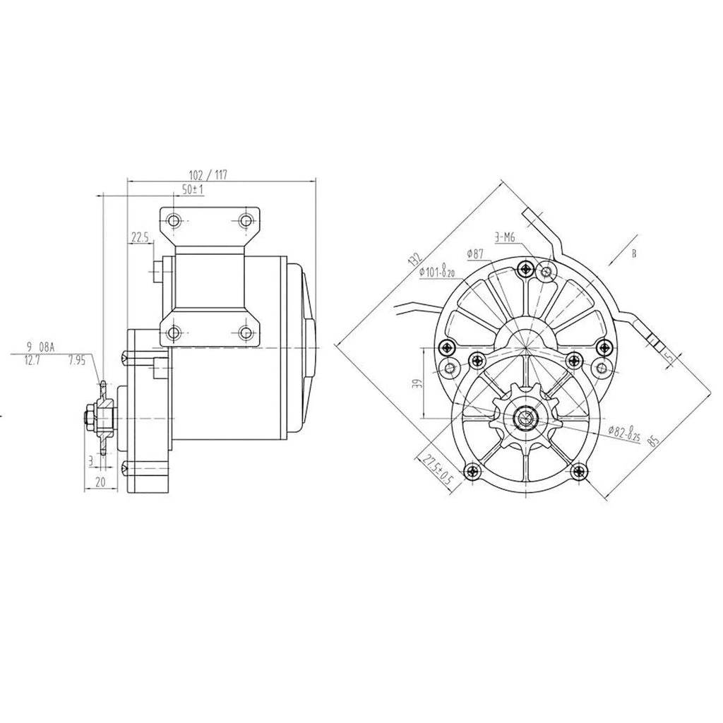 Black Electric Bike Conversion Kit P873224
