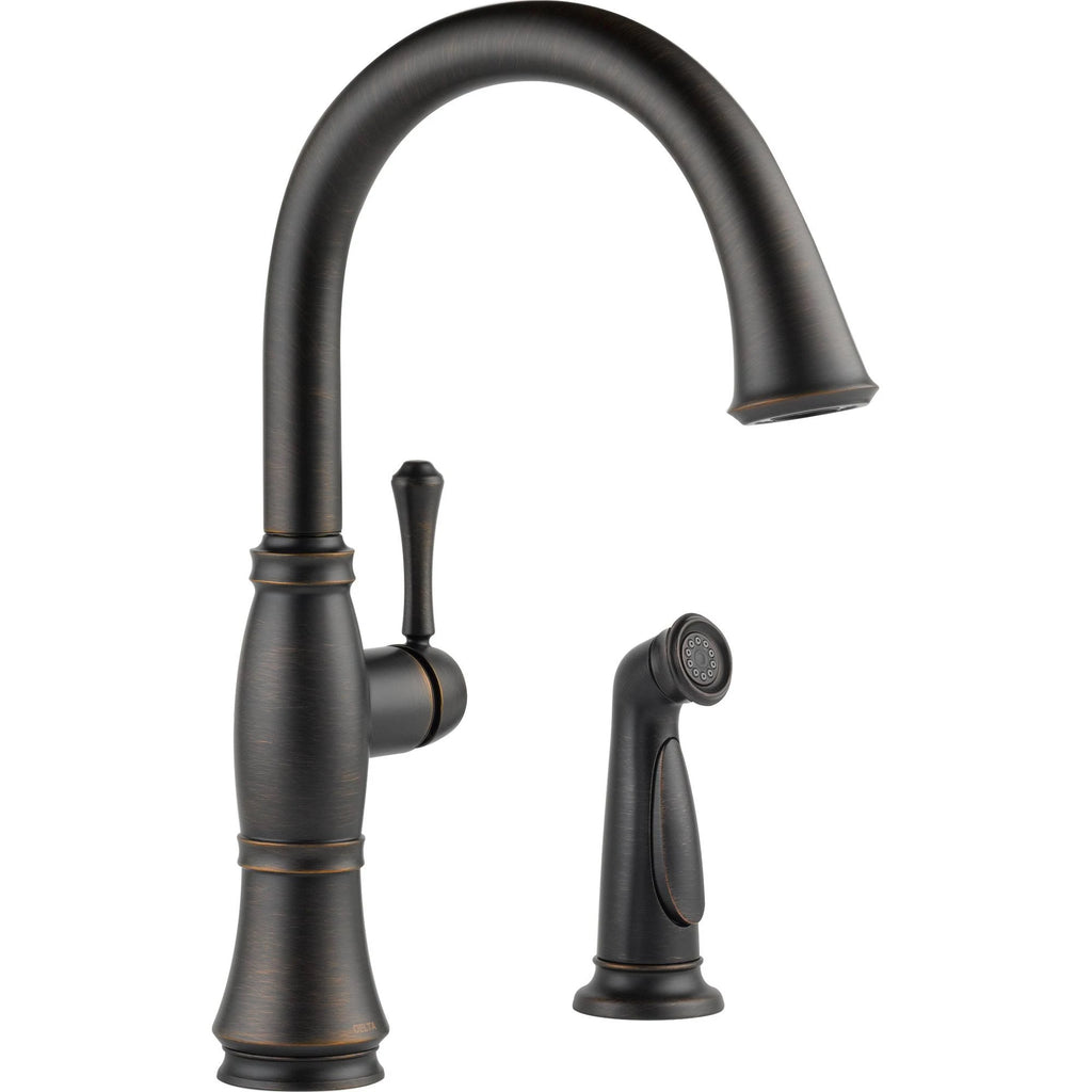 Single Handle Kitchen Faucet with Spray Venetian Bronze W824995