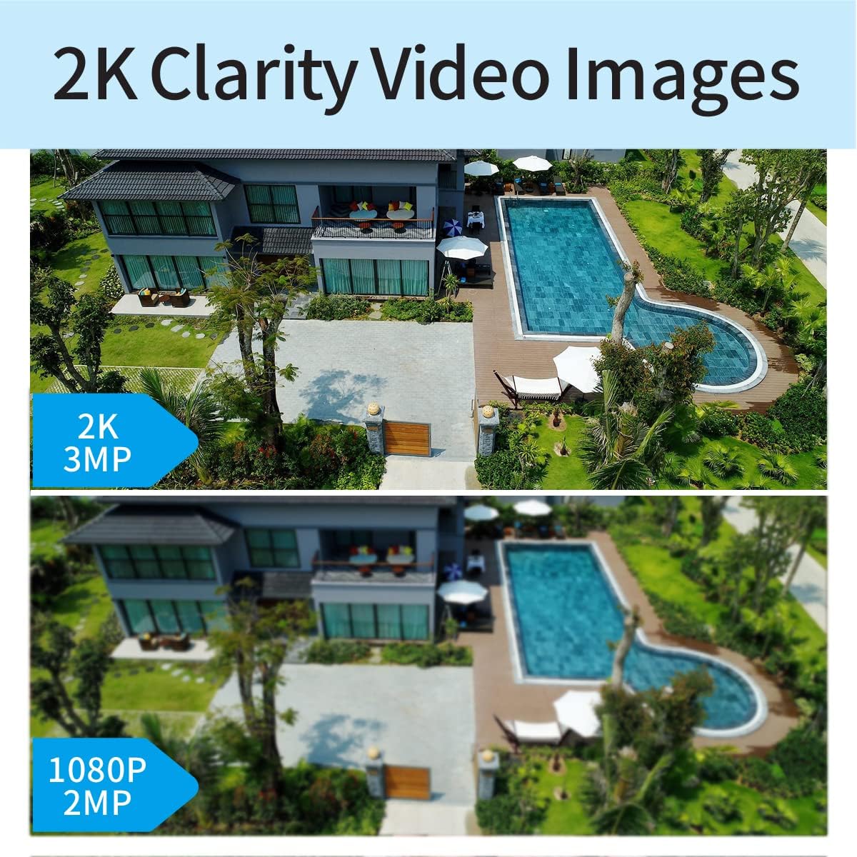 8CH NVR with 1TB HDD and 4PCS 3MP Outdoor Bullet Cameras with PIR Sensor and Floodlight (Black) J2337