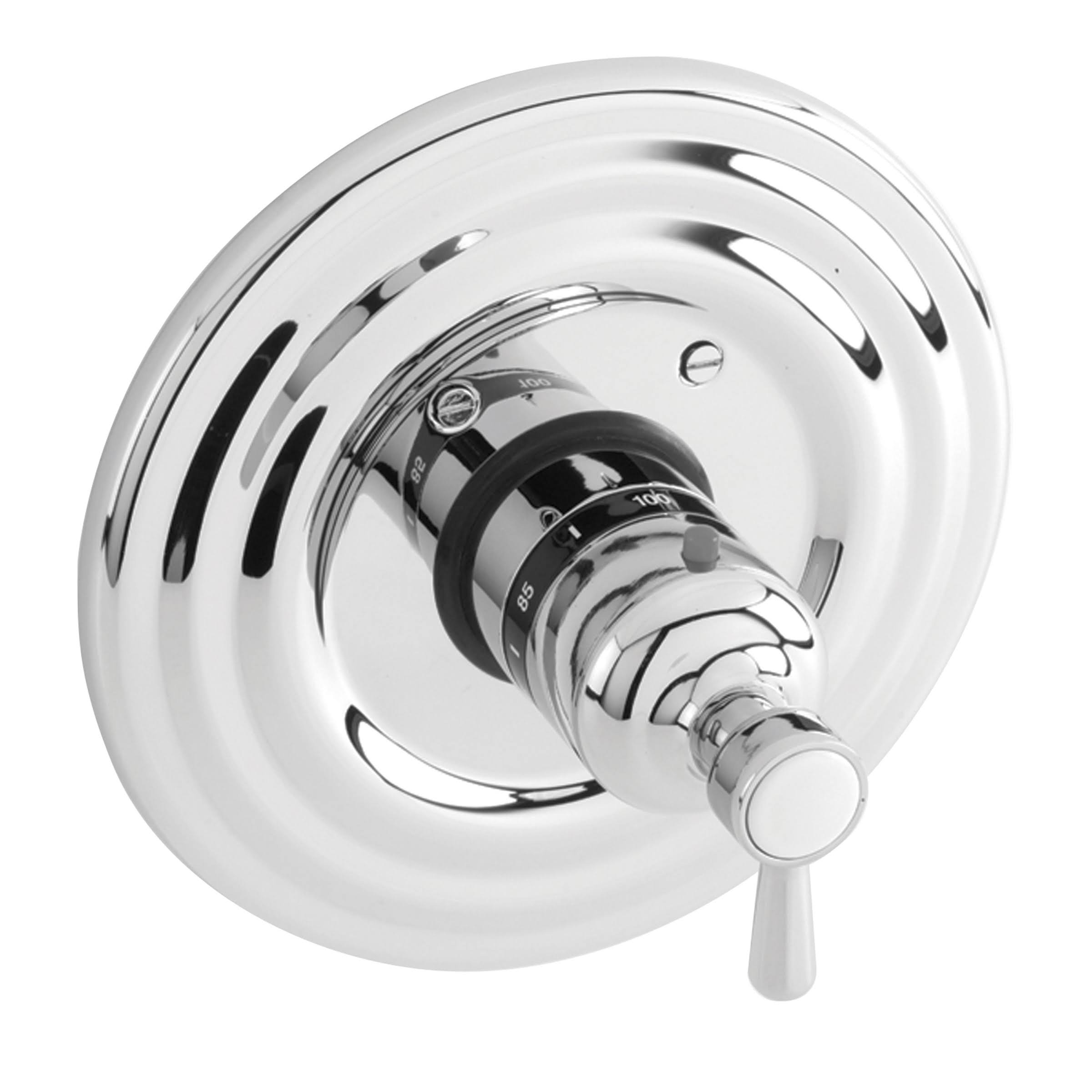 Gloss Black Thermostatic Trim Plate with Handle B132