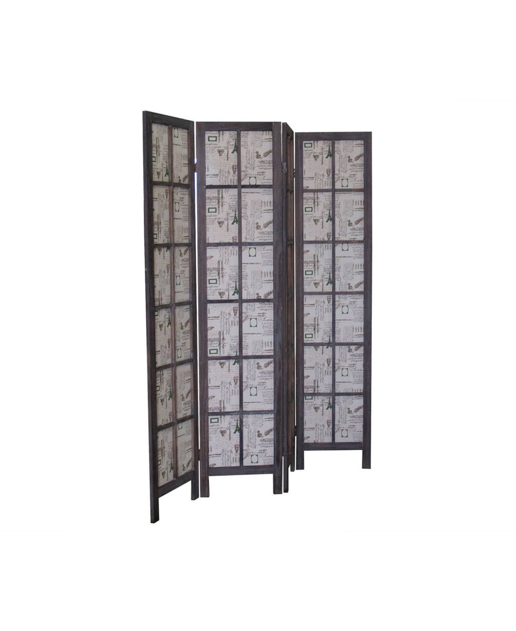 Brown Folding Room Divider Screen S65212