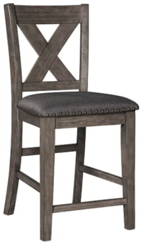 Rustic Counter Height Upholstered Barstool T13255