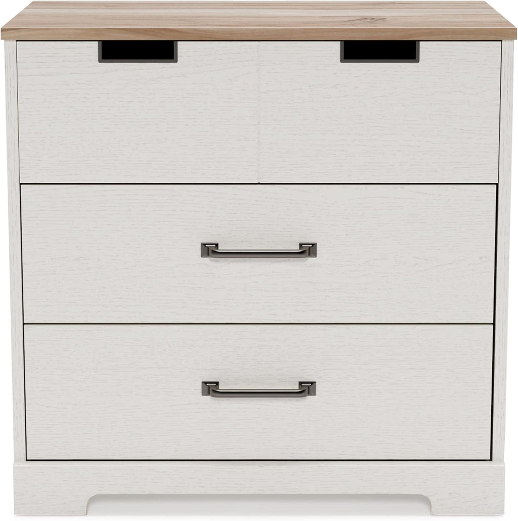 White 3 Drawer Wood Chest J40368