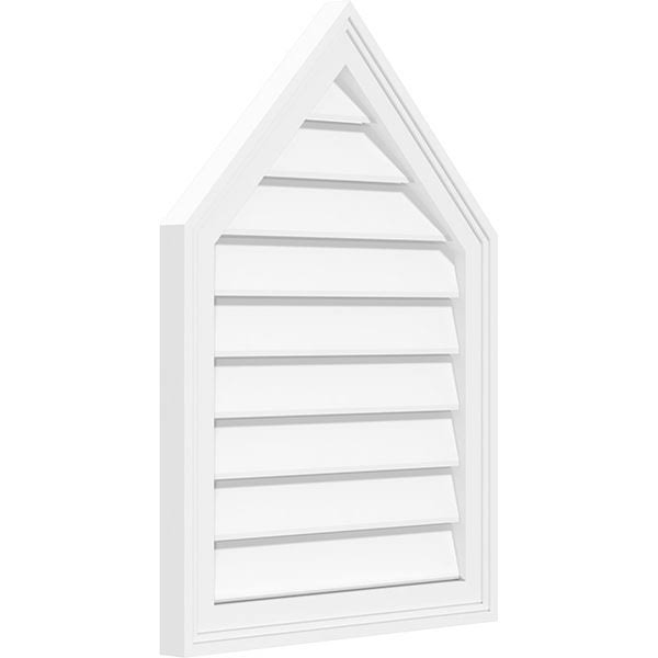 Peaked Top Surface Mount PVC Gable Vent G363