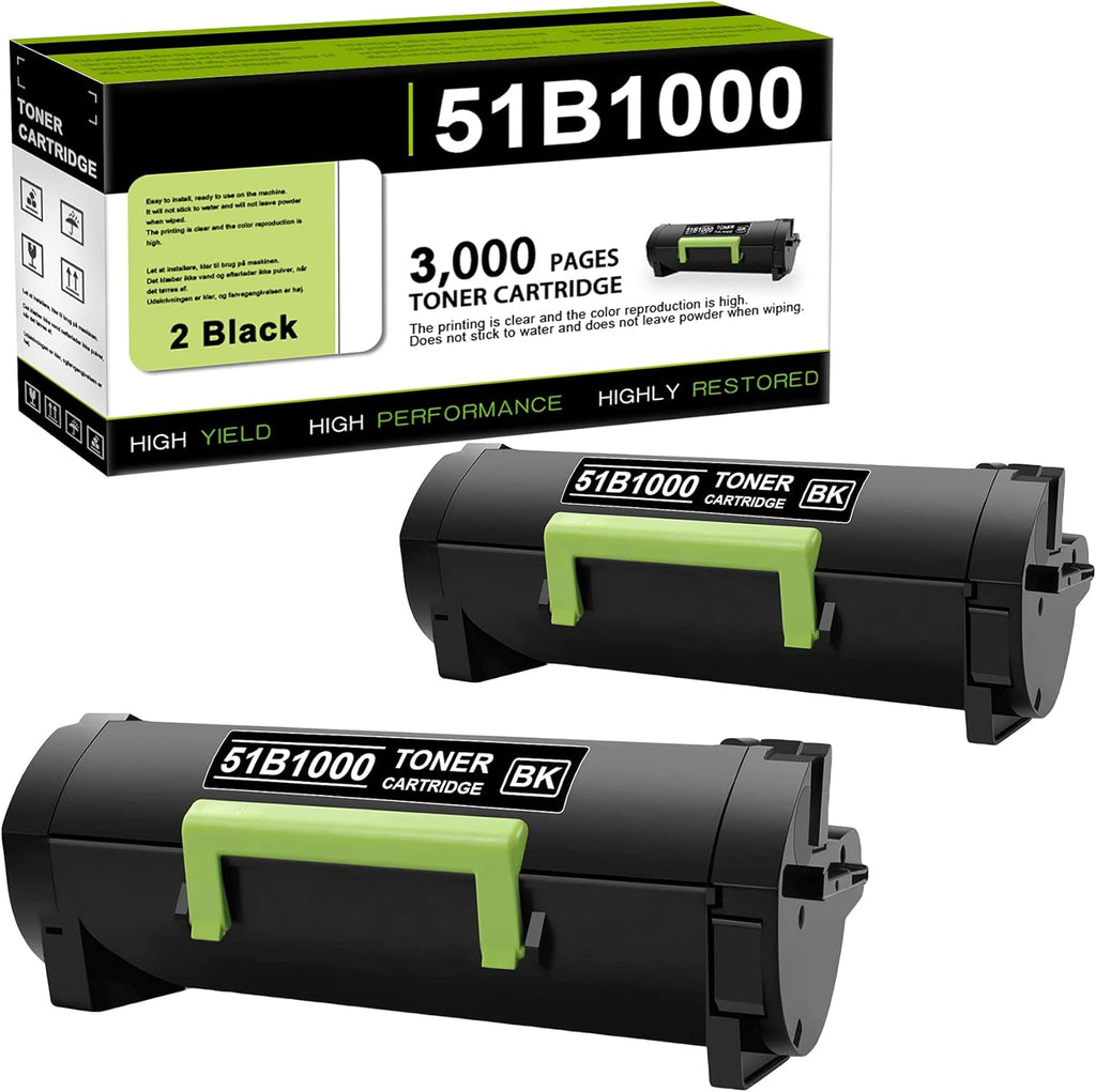 2 Pack Black Remanufactured Toner Cartridge S3397