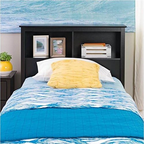 Twin Bookcase Headboard in Black Y8814