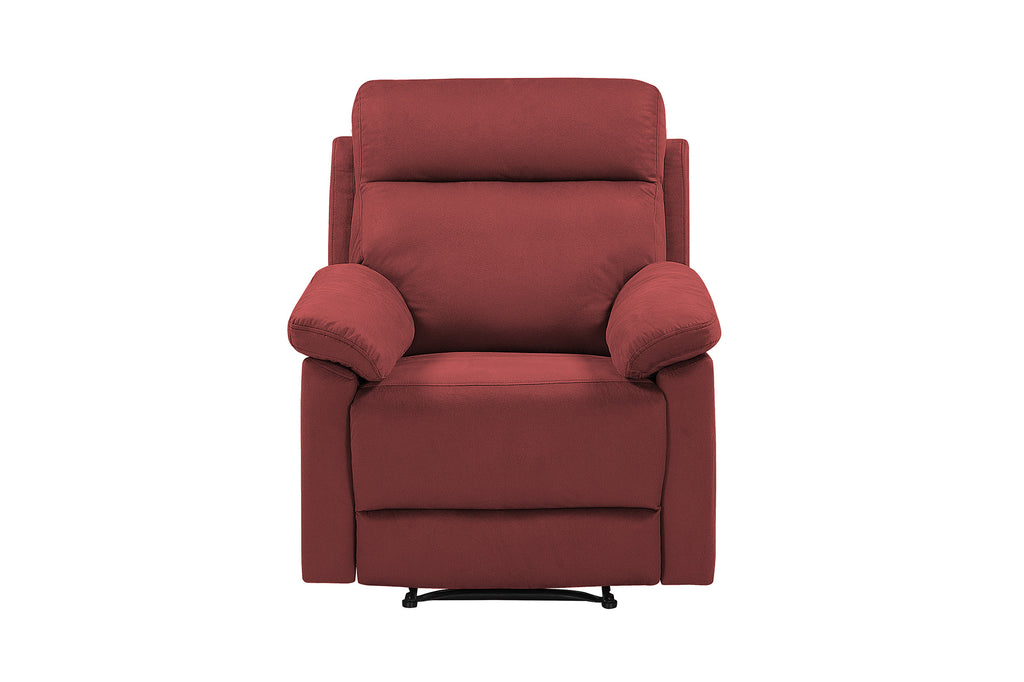 Red Fabric Manual Recliner F5561