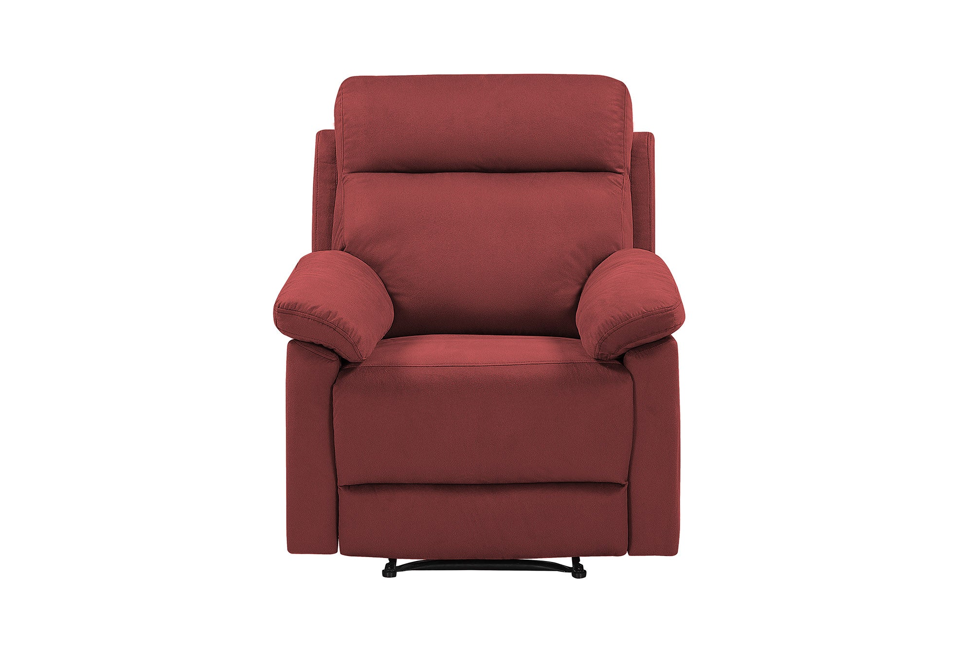 Red Fabric Manual Recliner F5561