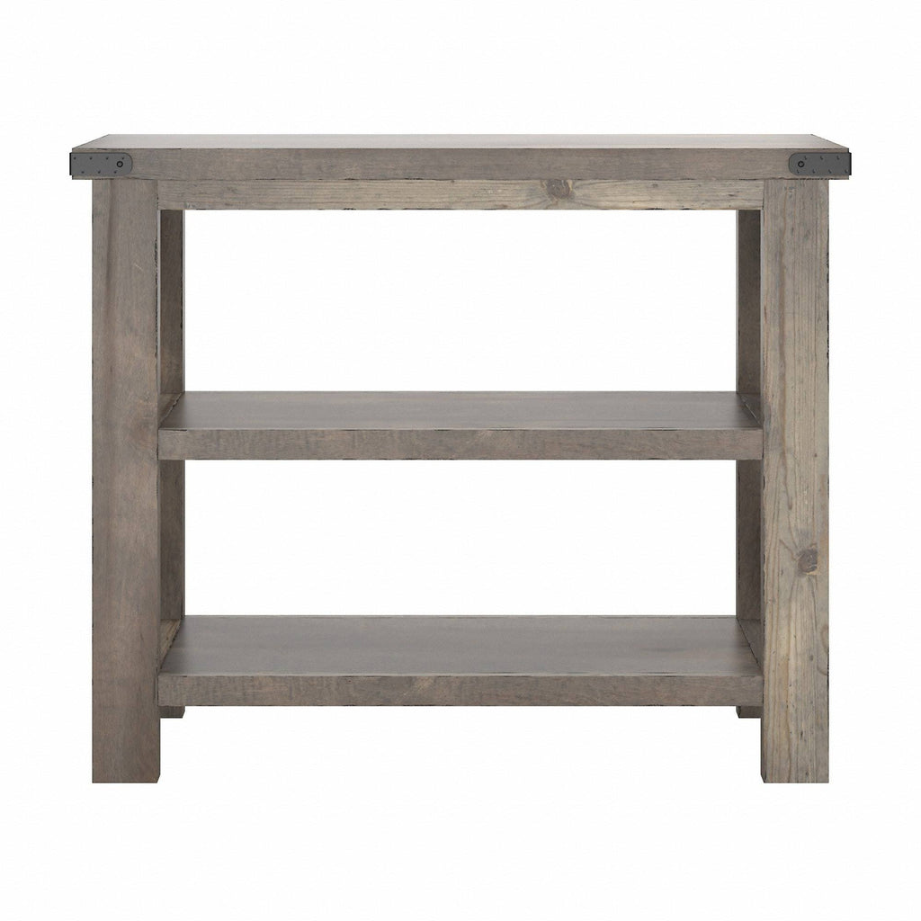 36W Narrow Console Table with Shelves in Lakewood White L8401