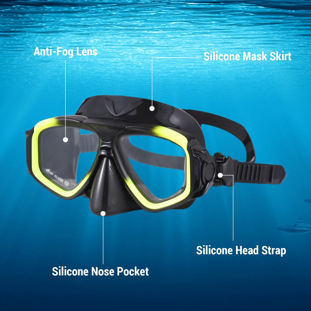 Dry Top Snorkel Set with Swim Snorkel Tube D49819