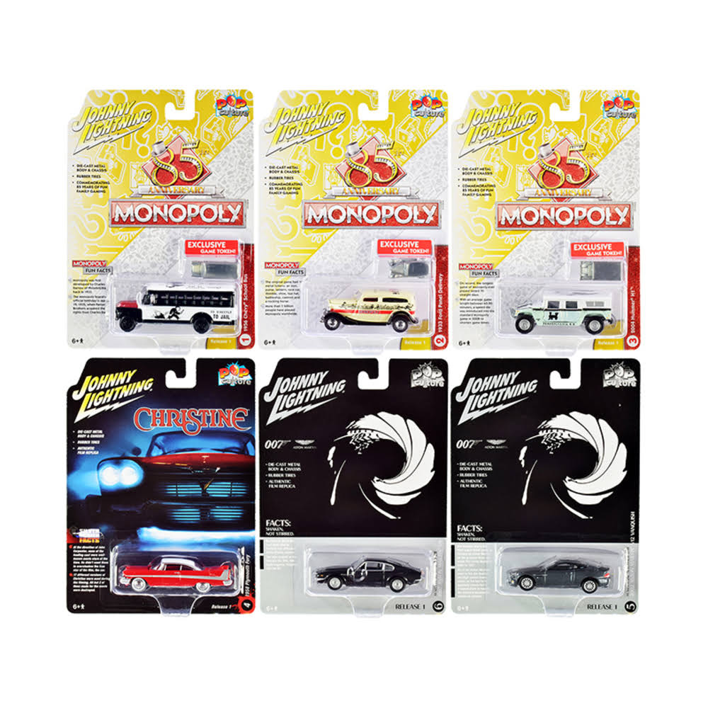 Set of 6 1/64 Diecast Model Cars A106