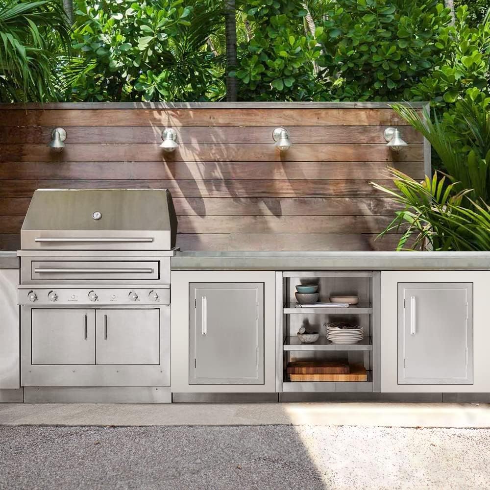 304 Stainless Steel Single Gas Grill Door F668