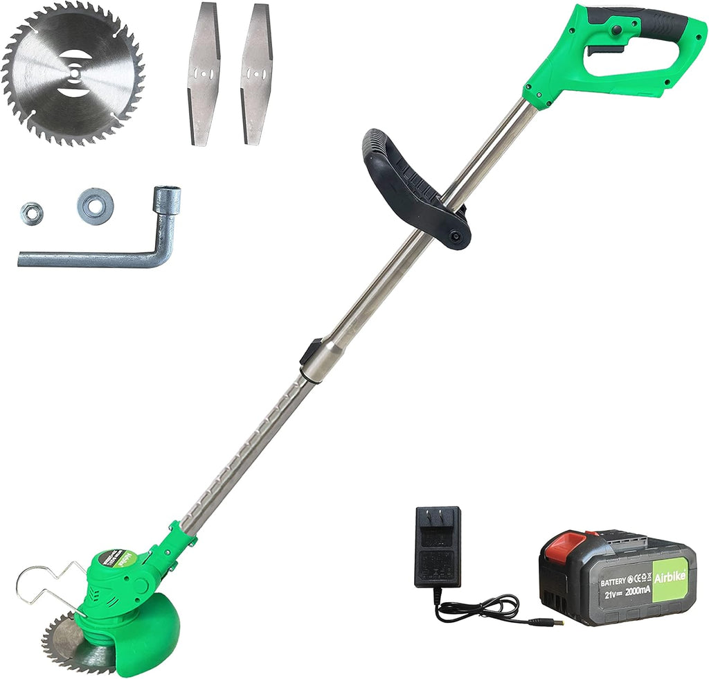Green Brush Cutter Lawn Tool with 2 Batteries X399