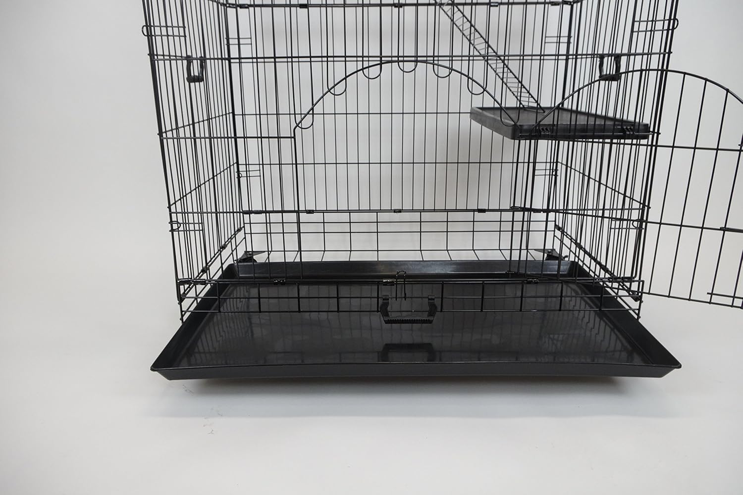 Folding Wire Pet Crate with Casters and Tray Y75762