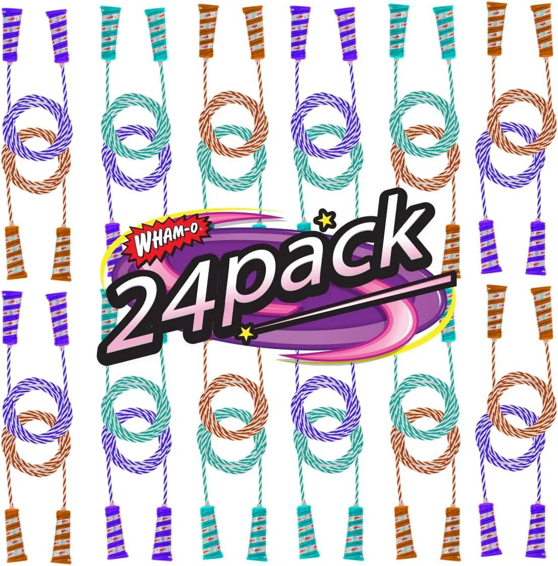 24 Pack Colorful 7 Feet Jump Rope P144
