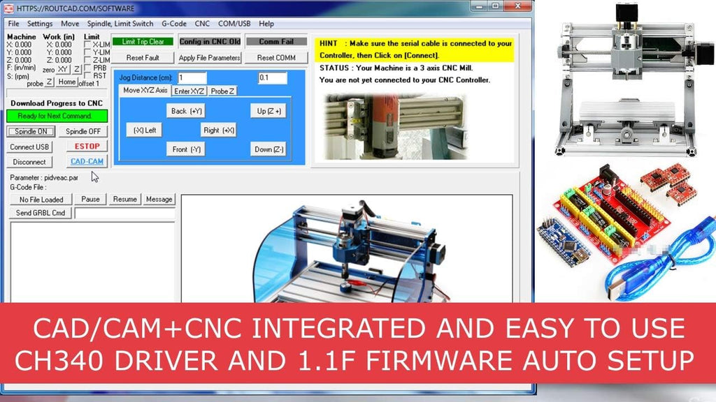 CNC Mill Software with Tutorial Videos, Pack of 2 I2778