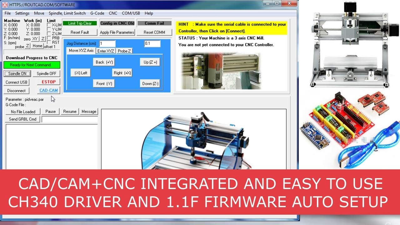 CNC Mill Software with Tutorial Videos, Pack of 2 I2778
