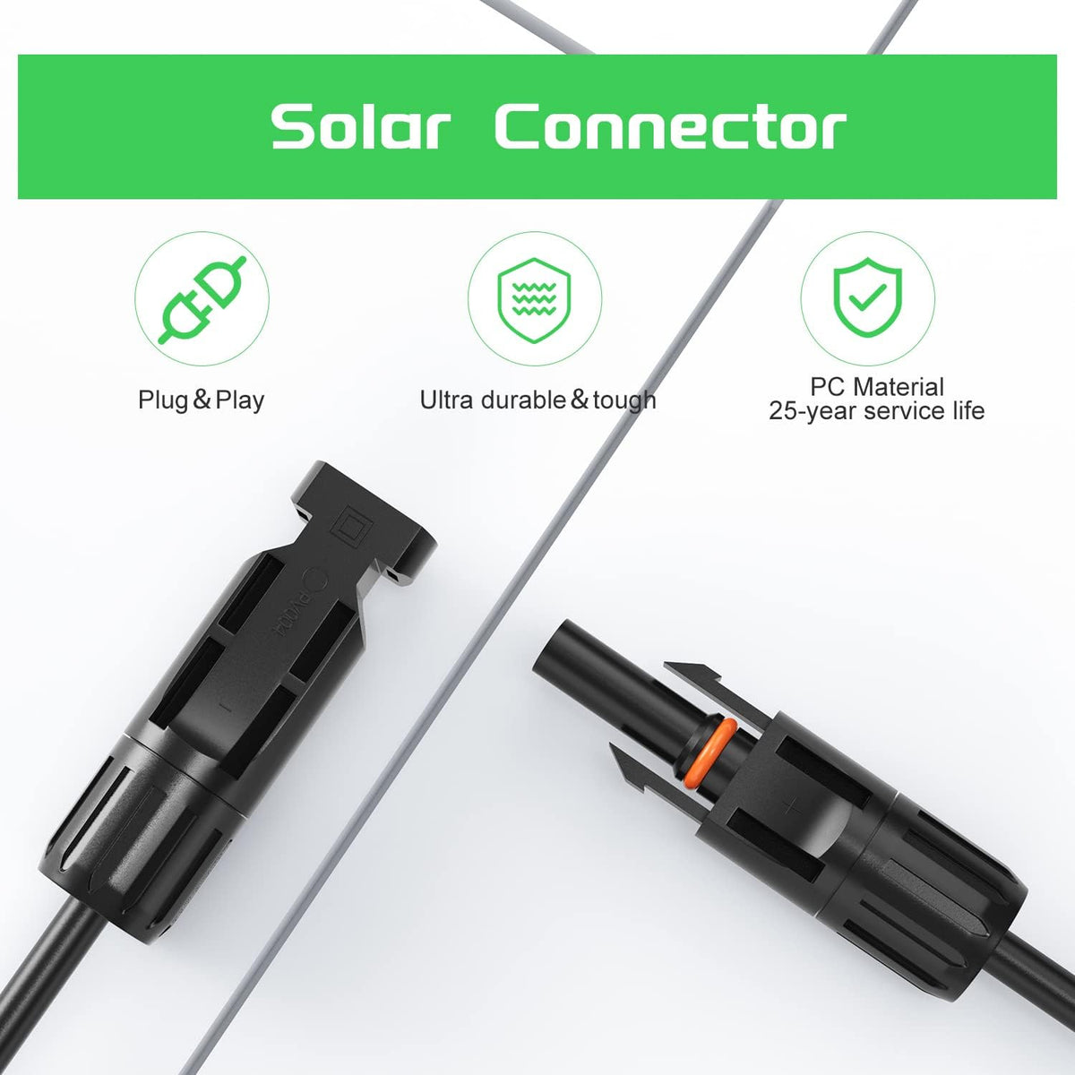 Solar Connectors 30A Y-Branch Cable Parallel Adaptor Pair Pack of 2 F2248