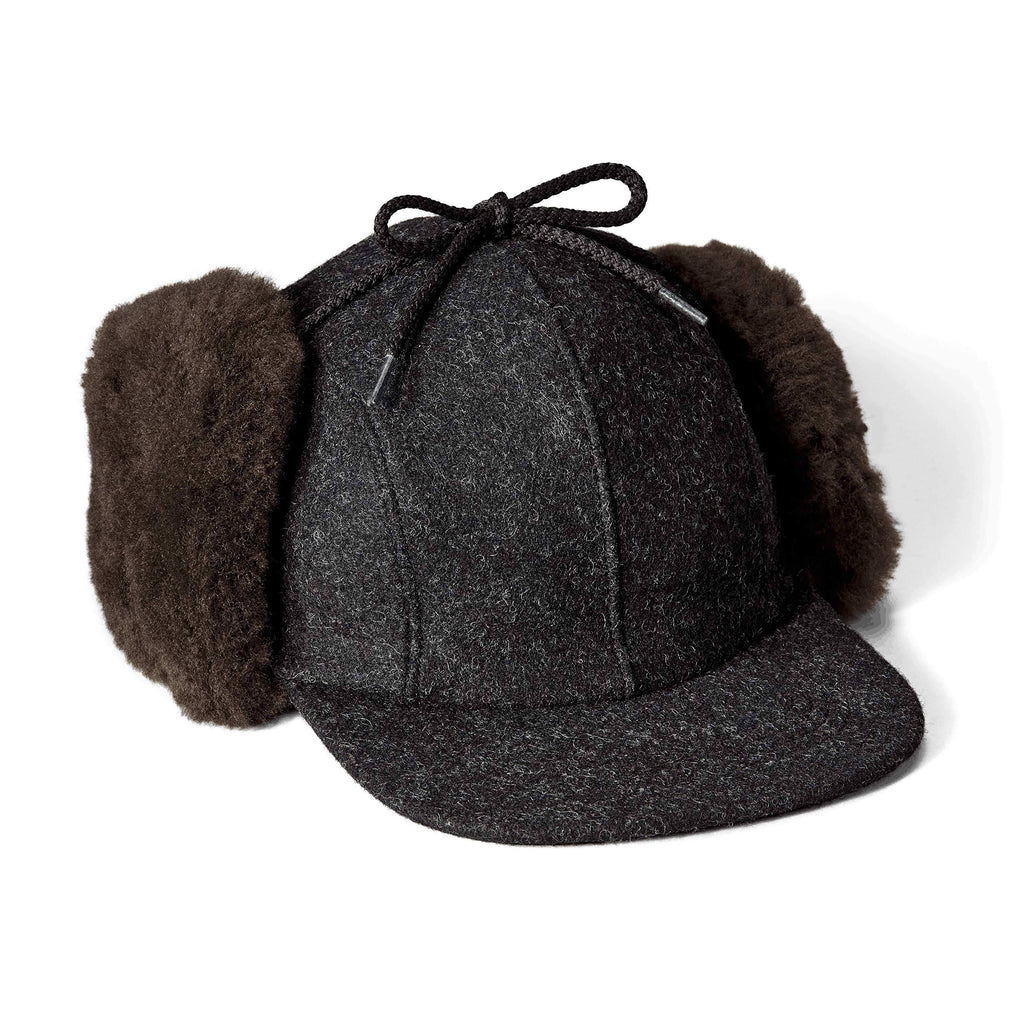 Charcoal Dark Brown Double Mackinaw Cap R816