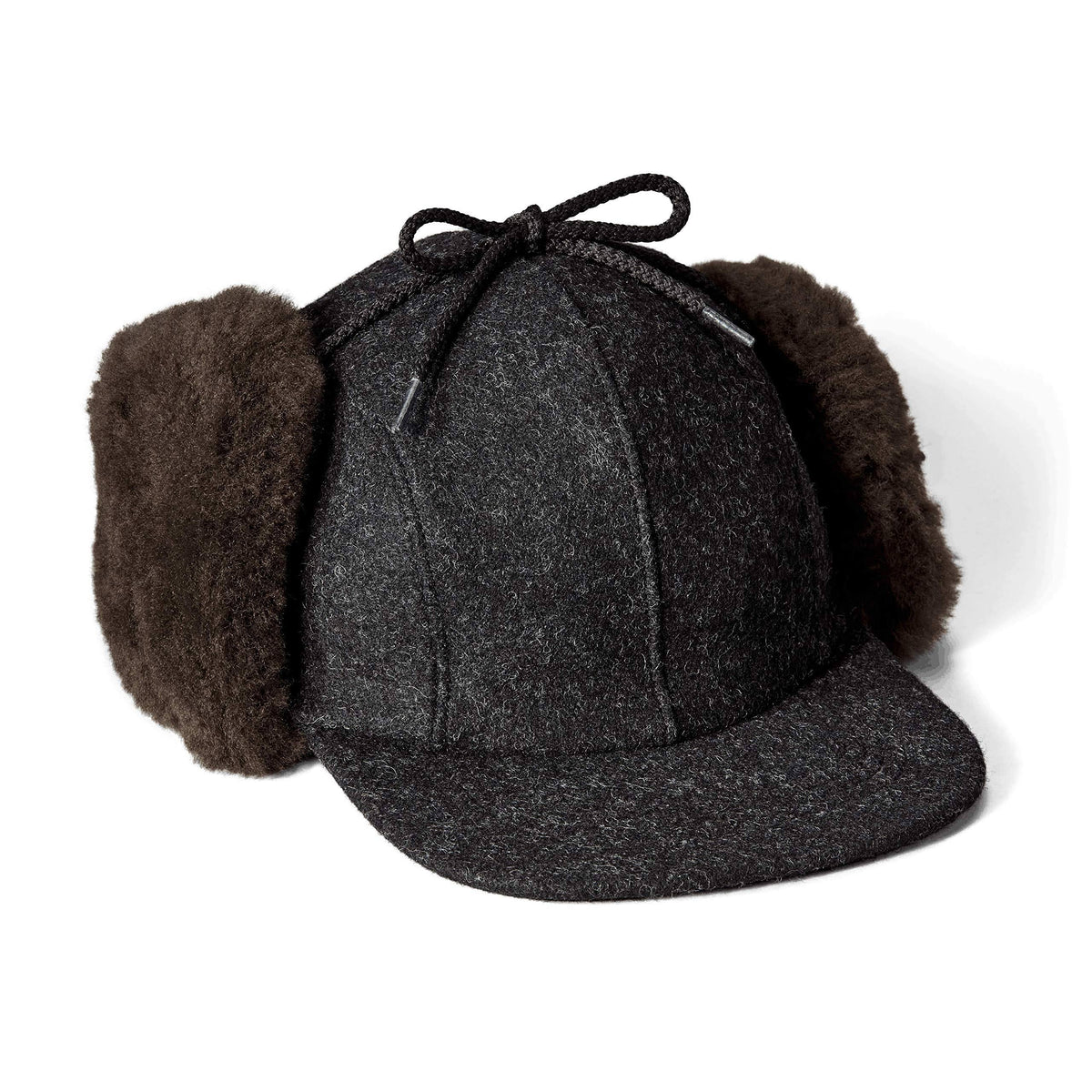Charcoal Dark Brown Double Mackinaw Cap R816