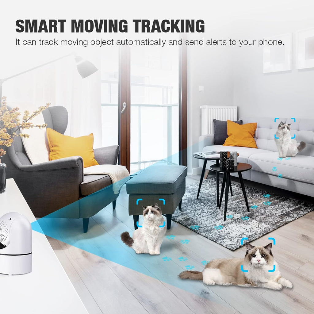 2K WiFi Security Camera with 2-Way Audio, Night Vision, Pack of 2 J9145