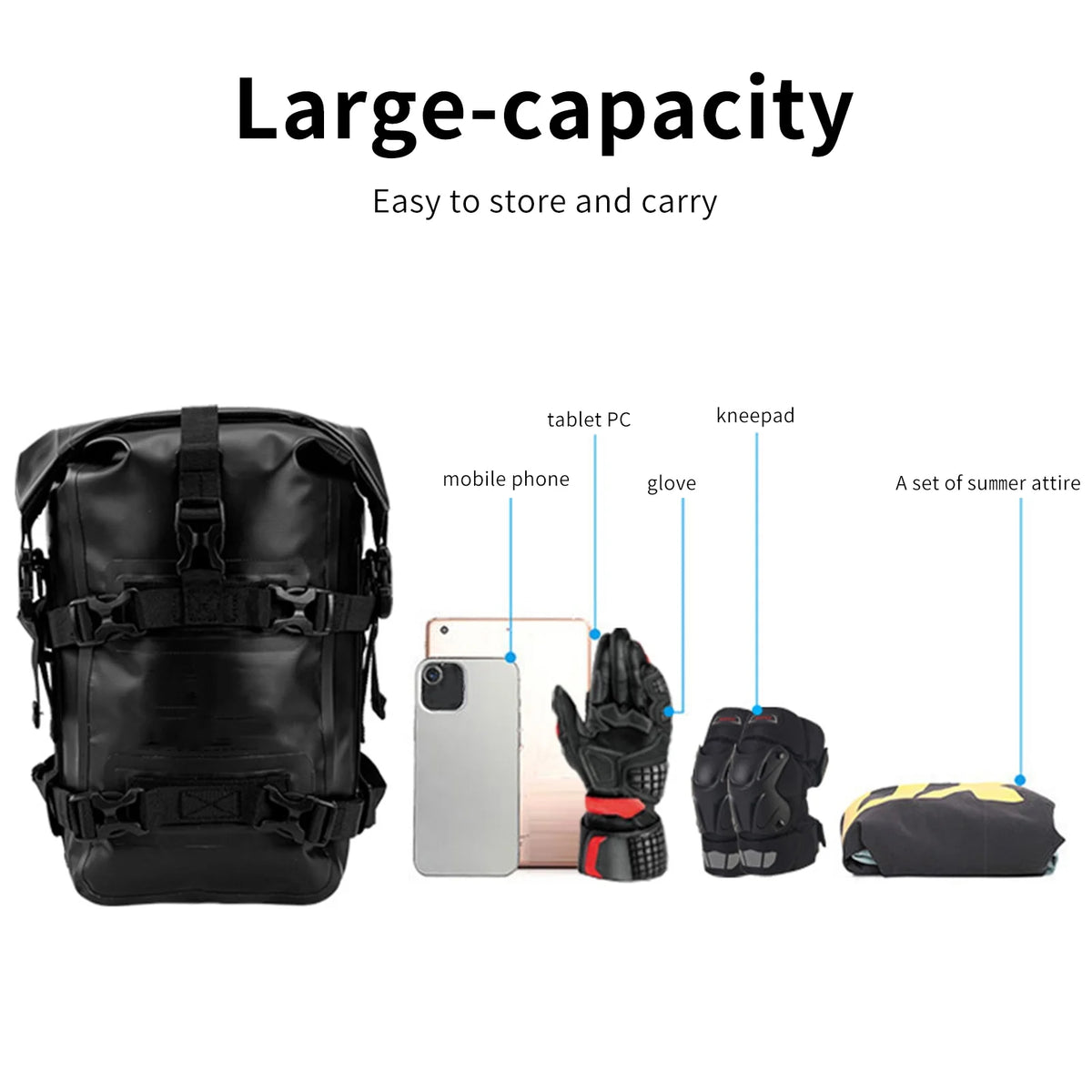Motorcycle Frame Bag Motorbike Side Bag Full Waterproof 8L Motorcycle Bag H7908