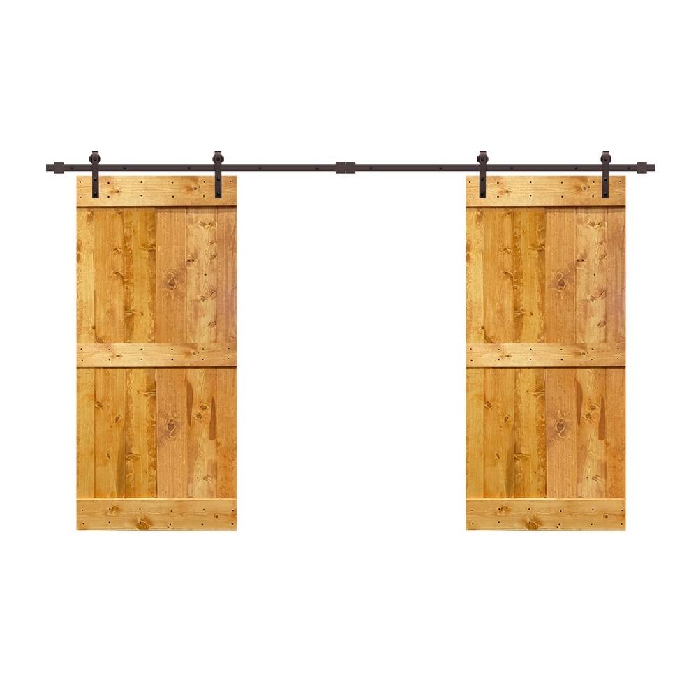 Charcoal Black Double Barn Door with Hardware Kit Z502085