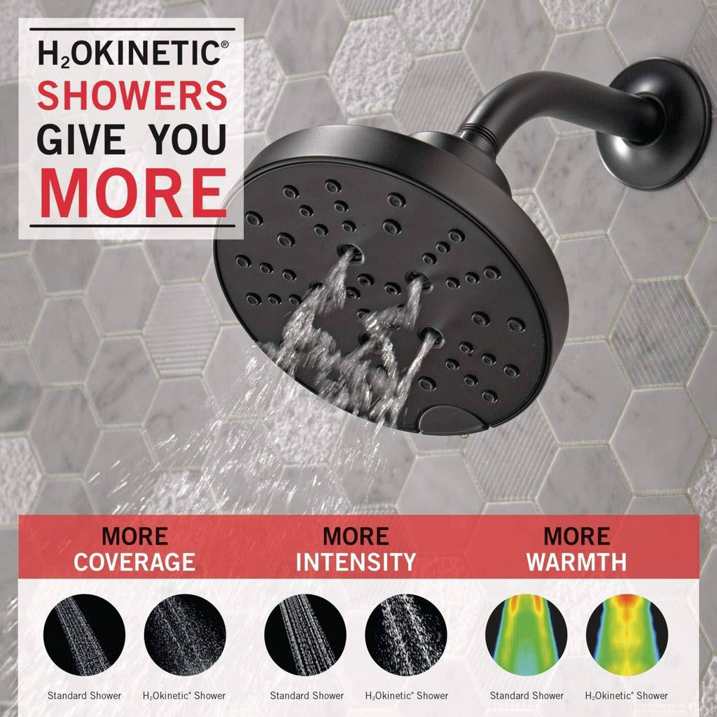 Matte Black 5-Setting Raincan Shower Head Z98273