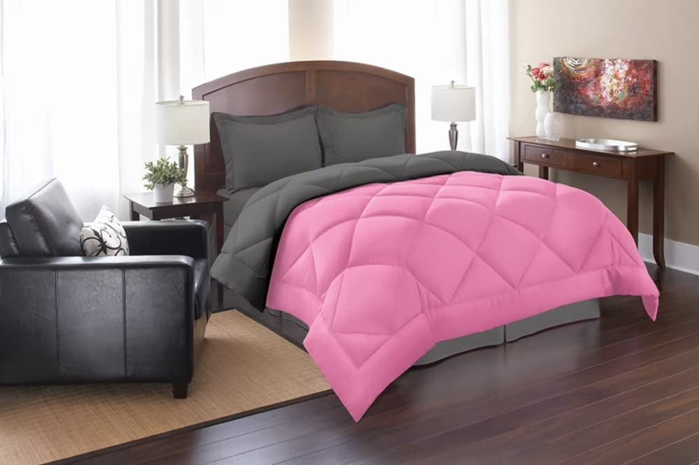Pink/Gray King 3-Piece Comforter Set L79905