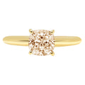 2.5ct Cushion Cut Yellow Moissanite 14k Yellow Gold Ring Size 8.5 W109