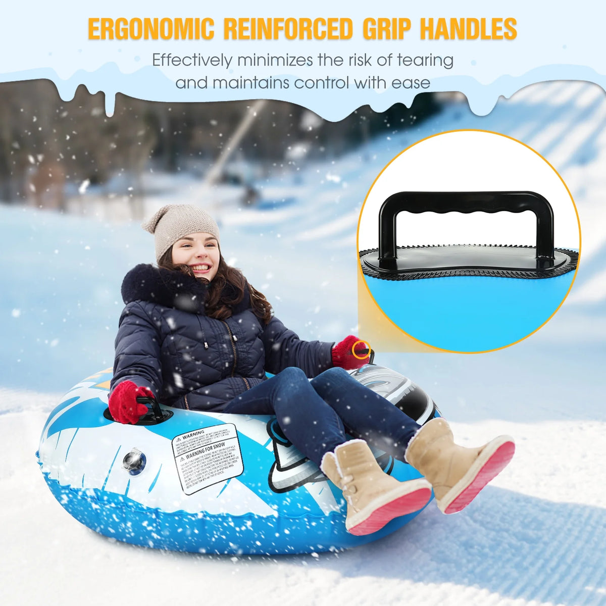 47 Inch Inflatable PVC Snow Tube R590