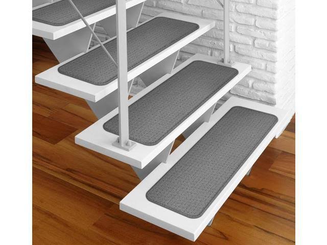 Adhesive Carpet Stair Treads, Gray, 9 in. x 36 in., Set of 12 L722