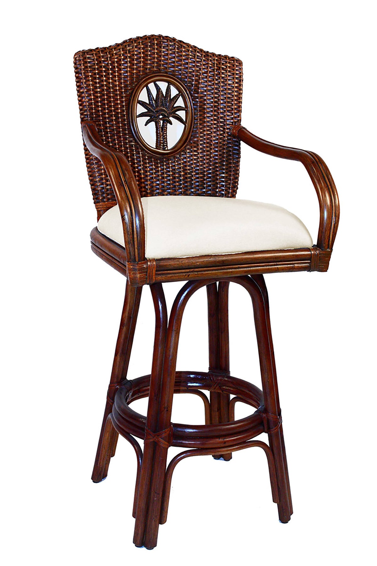 Swivel Rattan Barstool W38764