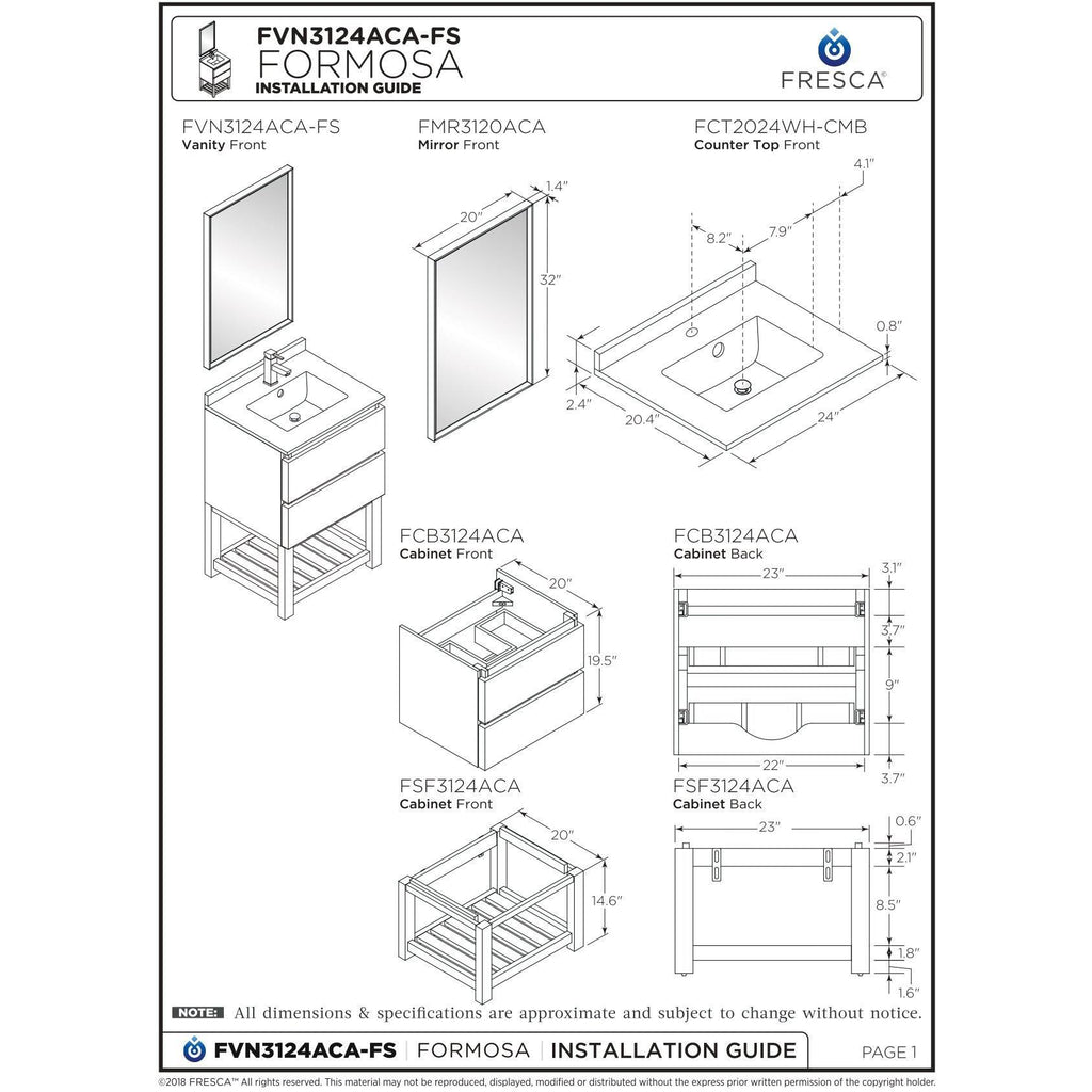 Floor Standing Open Bottom Bathroom Cabinet R69221