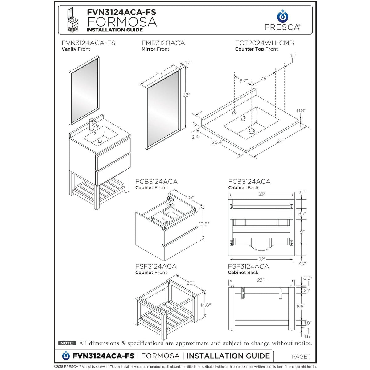 Floor Standing Open Bottom Bathroom Cabinet R69221